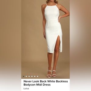Lulus Never Look Back White Dress sz M